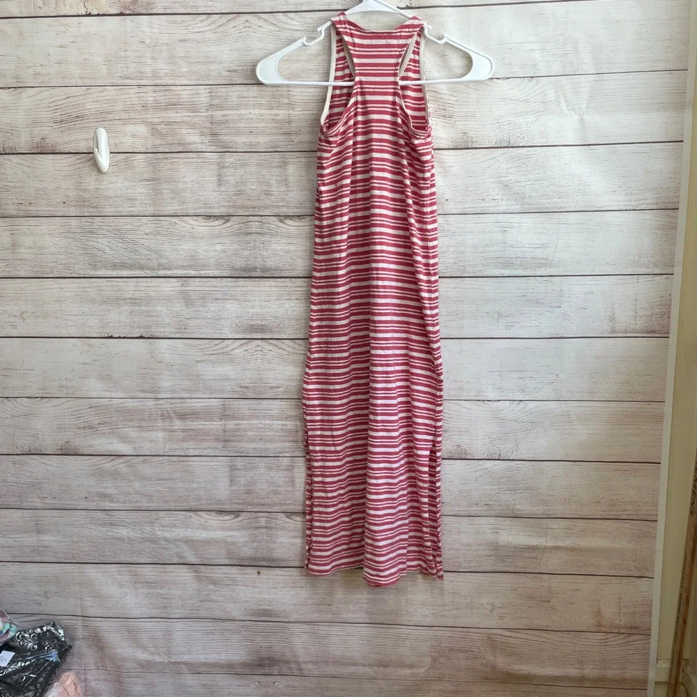 POLO RALPH‎ LAUREN SOFT KNIT MAXI DRESS IN RED AND WHITE STRIPES